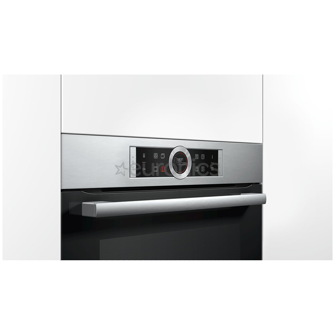 Bosch seeria 8, pürolüütiline puhastus, 71 L, roostevaba teras - Integreeritav ahi