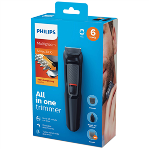 Philips Multigroom 3000 Series, 6-in-1, black - All-in-one trimmer