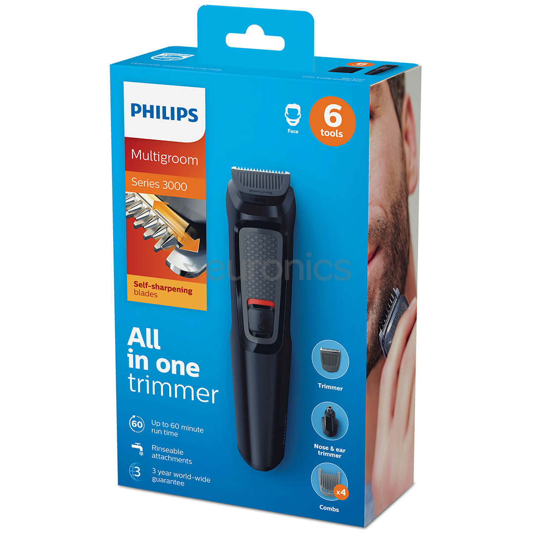 Philips Multigroom 3000 Series, 6-in-1, black - All-in-one trimmer