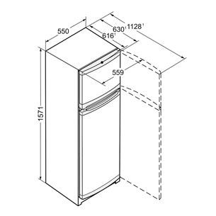 Külmik Liebherr (157 cm)