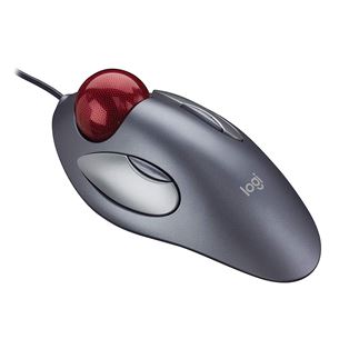 Logitech TrackMan Marble, black - Wired Optical Mouse