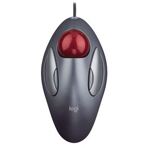 Logitech TrackMan Marble, black - Wired Optical Mouse