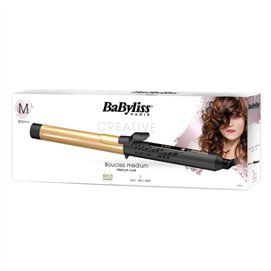 Babyliss, диаметр 25 мм, 160-200 °C, черный/золотой - Щипцы для завивки