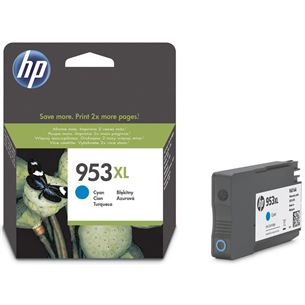 HP 953XL, cyan - Tindikassett F6U16AE#BGX