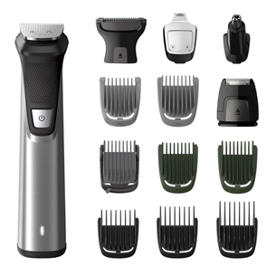 Philips Multigroom 7000 Series, 14 в 1, серебристый/черный  - Мультитриммер