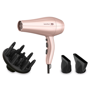 GA.MA Keration 3D Therapy Ultra Ion, 2300 W, pink - Hair dryer GH3537