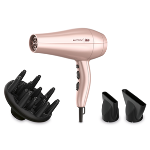 GA.MA Keration 3D Therapy Ultra Ion, 2300 W, pink - Hair dryer