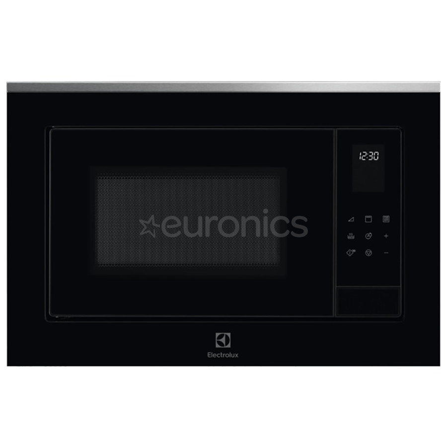 Electrolux, 25 L, 900 W, must/roostevaba teras - Integreeritav mikrolaineahi