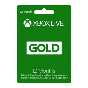 Ajakaart Xbox Live GOLD (12 kuud)