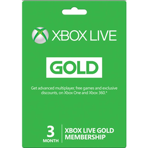 Ajakaart Xbox Live GOLD (3 kuud)