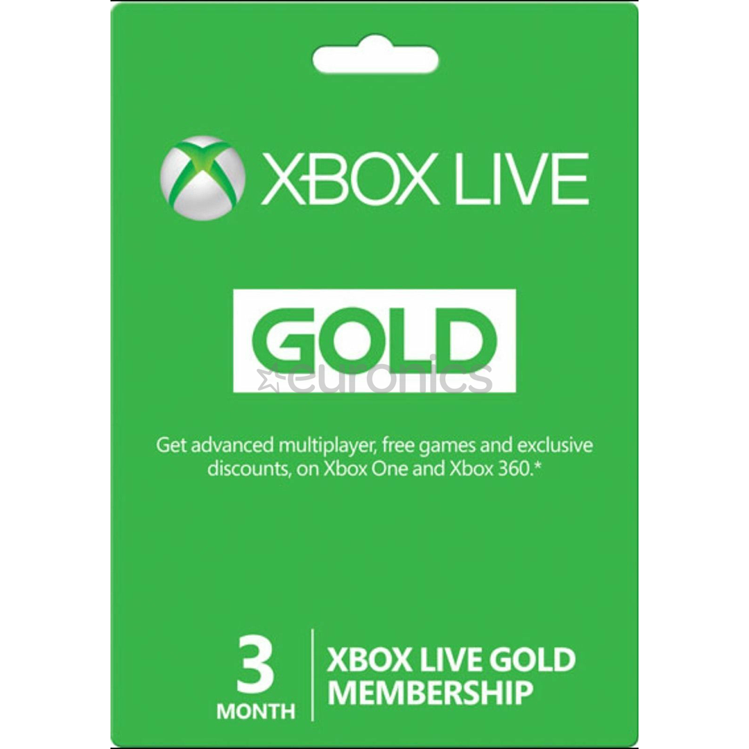 Ajakaart Xbox Live GOLD (3 kuud)