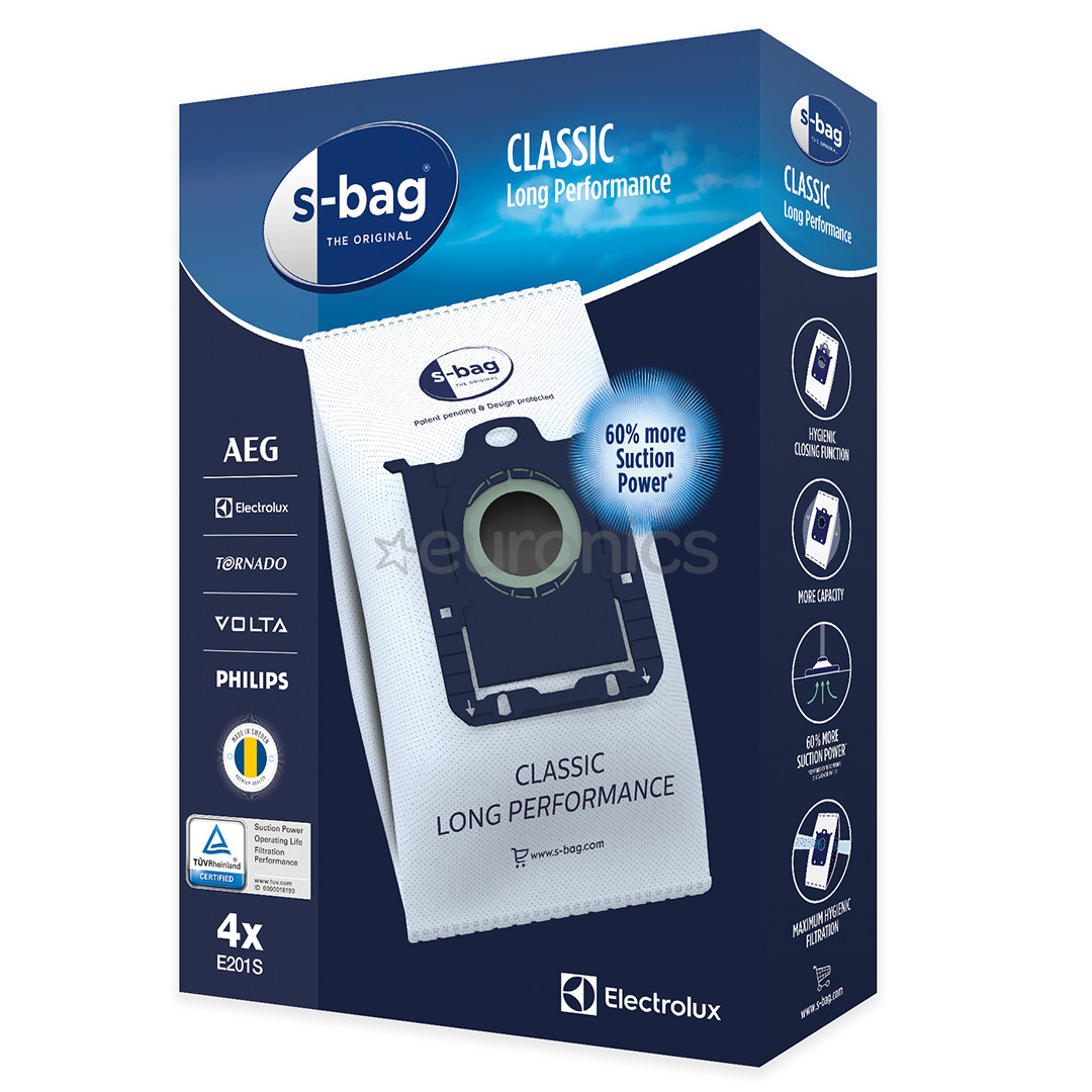 Tolmukotid Electrolux s-bag Classic Long Performance