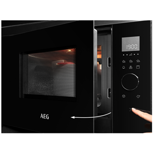 AEG, 17 л, 800 Вт, черный/нерж. сталь - Интегрируемая микроволновая печь