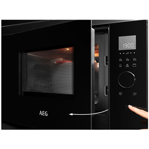 AEG, 17 L, 800 W, must/roostevaba teras - Integreeritav mikrolaineahi