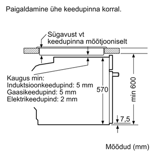 Bosch seeria 4, 71 L, valge - Integreeritav ahi