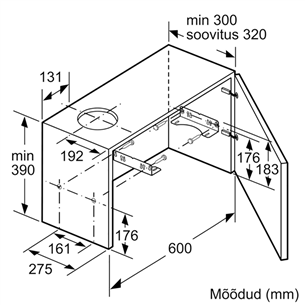 Built-in cooker hood Bosch (420 m³/h)