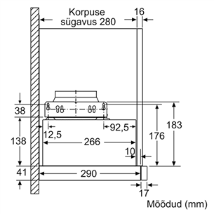 Built-in cooker hood Bosch (420 m³/h)