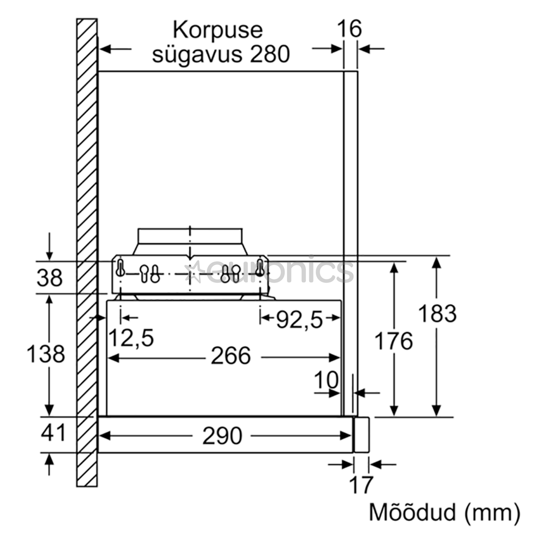 Integreeritav õhupuhasti Bosch (420 m³/h)