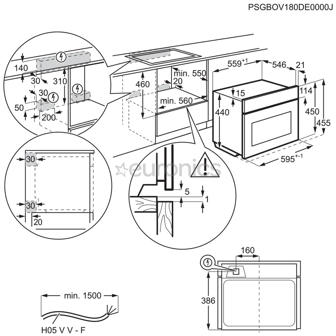 Built-in compact-microwave oven Electrolux