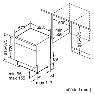 Built-in dishwasher Bosch (12 place settings)