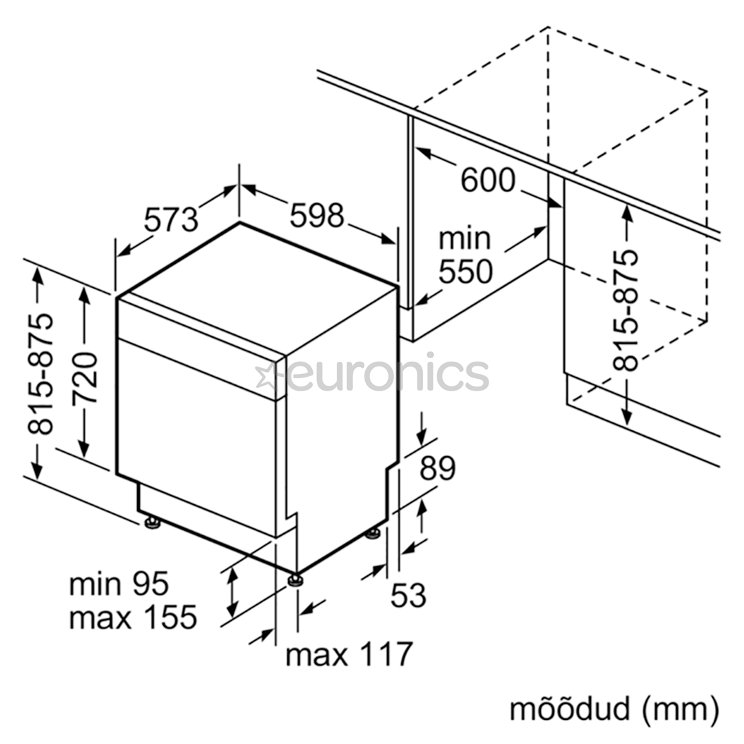 Built-in dishwasher Bosch (12 place settings)