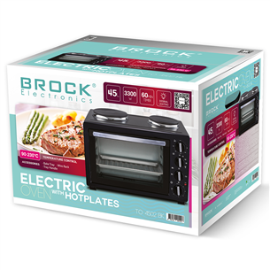 Brock, 45 L, 3300 W, must - Miniahi 2 keedualaga