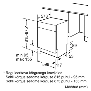 Built-in dishwasher Bosch (13 place settings)