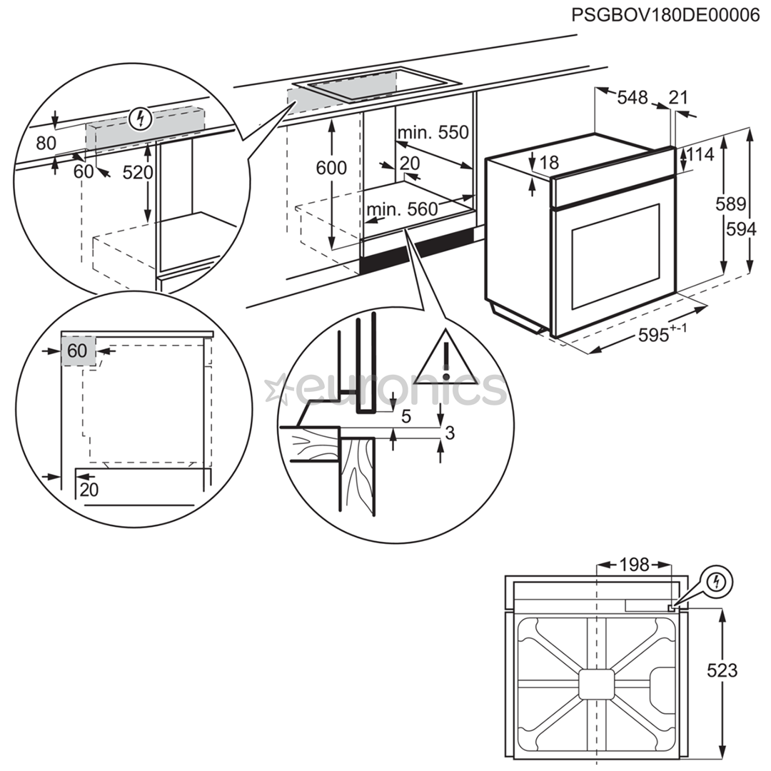 Integreeritav ahi Electrolux (pürolüütilise puhastusega)