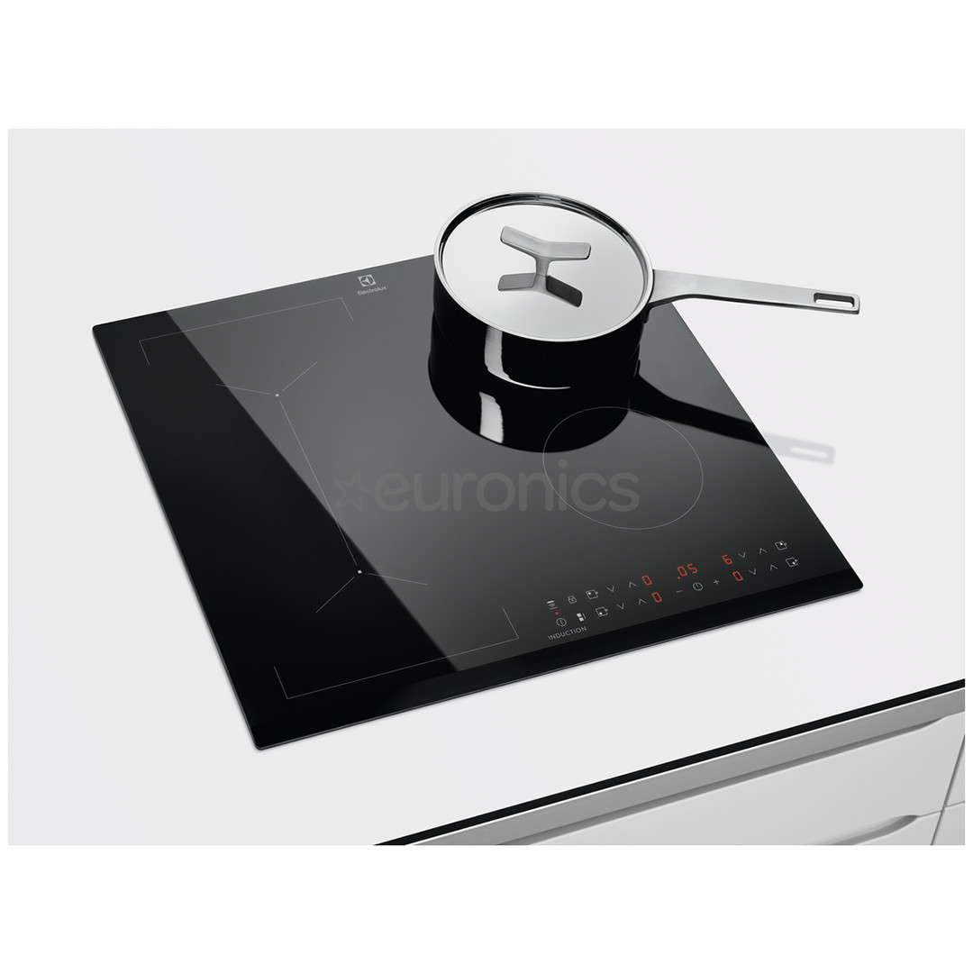 Electrolux 600 FlexiBridge, Hob2Hood, width 59 cm, frameless, black - Built-in Induction Hob