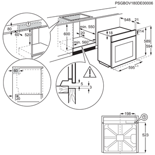 Integreeritav ahi Electrolux (pürolüütilise puhastusega)