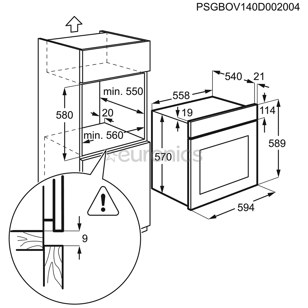 Integreeritav ahi Electrolux (katalüütilise puhastusega)