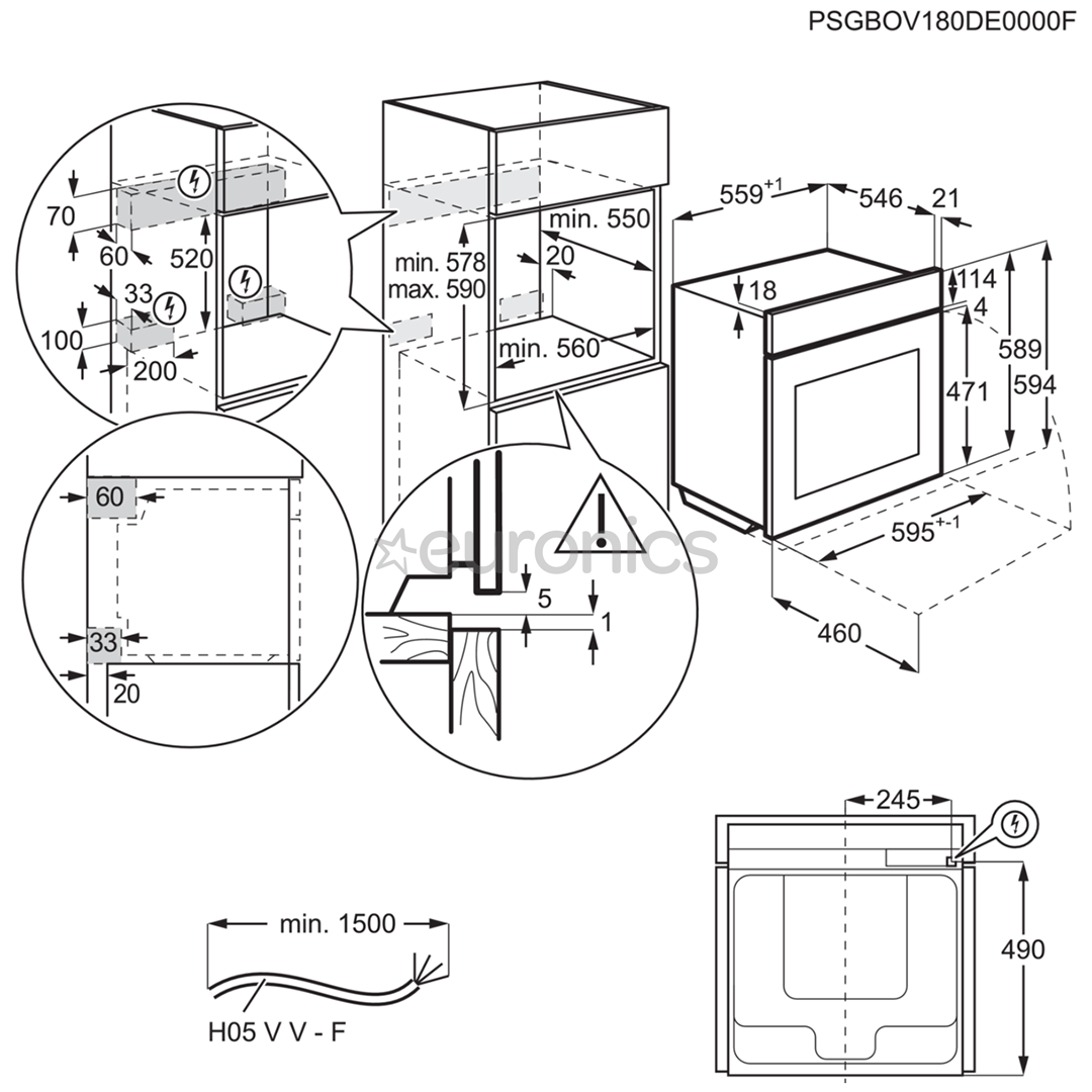 Integreeritav ahi Electrolux (pürolüütilise puhastusega)
