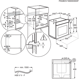 Electrolux SteamBoost 800, 70 L, must - Integreeritav auruahi