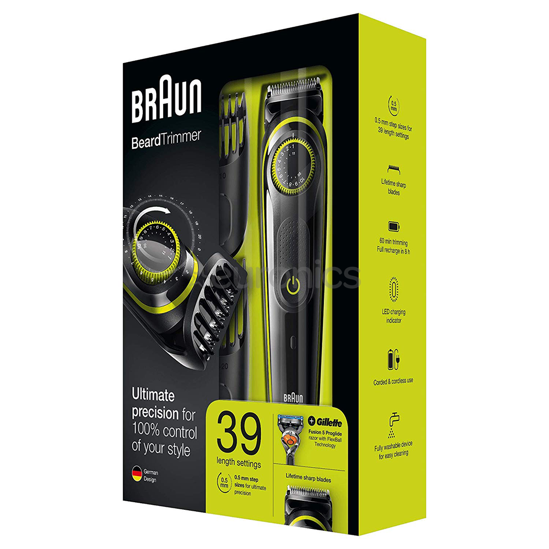 Habeme- ja juuksepiirel Braun BT3041 + Gillette Fusion raseerija