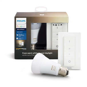 Philips Hue lamp White Ambiance (E27) + Hue dimmer