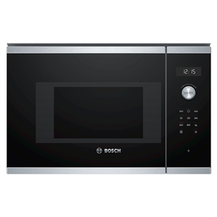 Bosch Serie 6, 20 L, 800 W, black/inox - Built-in Microwave Oven BFL524MS0