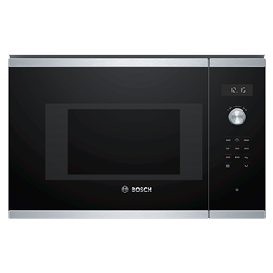 Bosch seeria 6, 20 L, 800 W, must/roostevaba teras - Integreeritav mikrolaineahi BFL524MS0