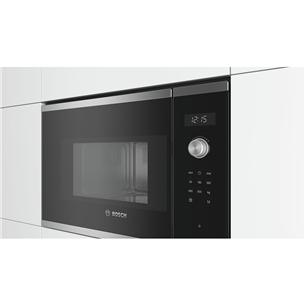 Bosch Serie 6, 20 L, 800 W, black/inox - Built-in Microwave Oven