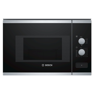 Bosch, 20 L, 800 W, silver/black - Built-in Microwave Oven