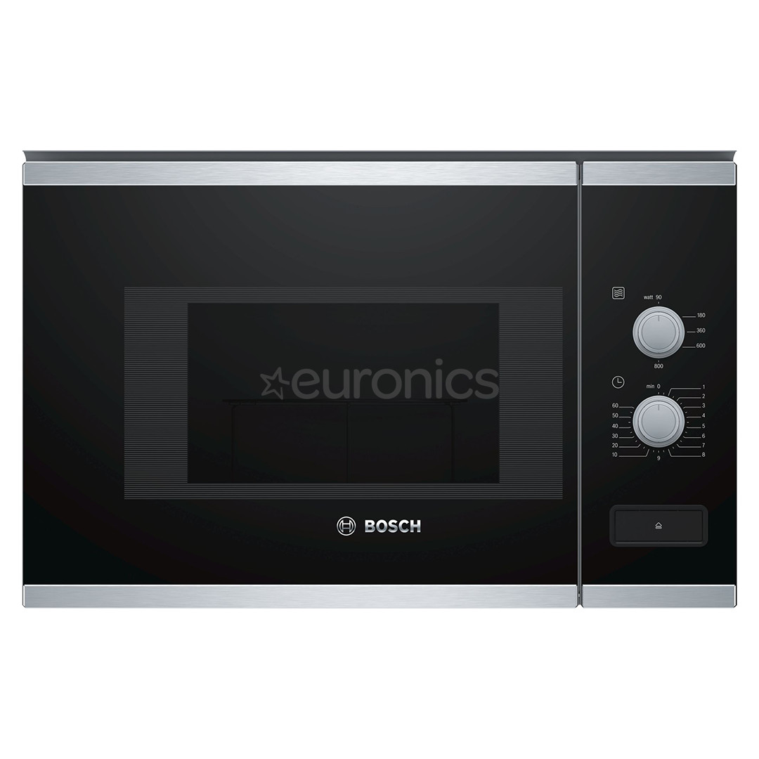 Bosch, 20 L, 800 W, hõbedane/must - Integreeritav mikrolaineahi