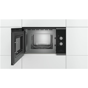 Bosch, 20 L, 800 W, silver/black - Built-in Microwave Oven