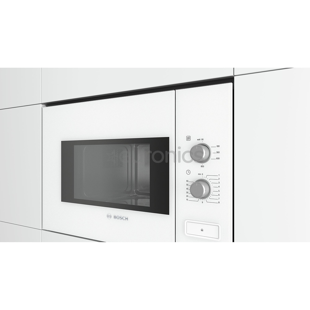 Bosch seeria 4, 20 L, 800 W, valge - Integreeritav mikrolaineahi