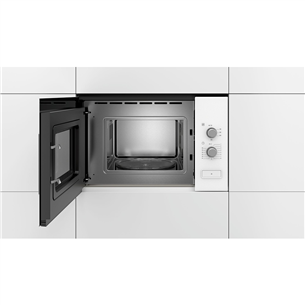 Bosch seeria 4, 20 L, 800 W, valge - Integreeritav mikrolaineahi