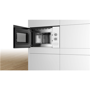 Bosch Serie 4, 20 л, 800 Вт, белый - Интегрируемая микроволновая печь