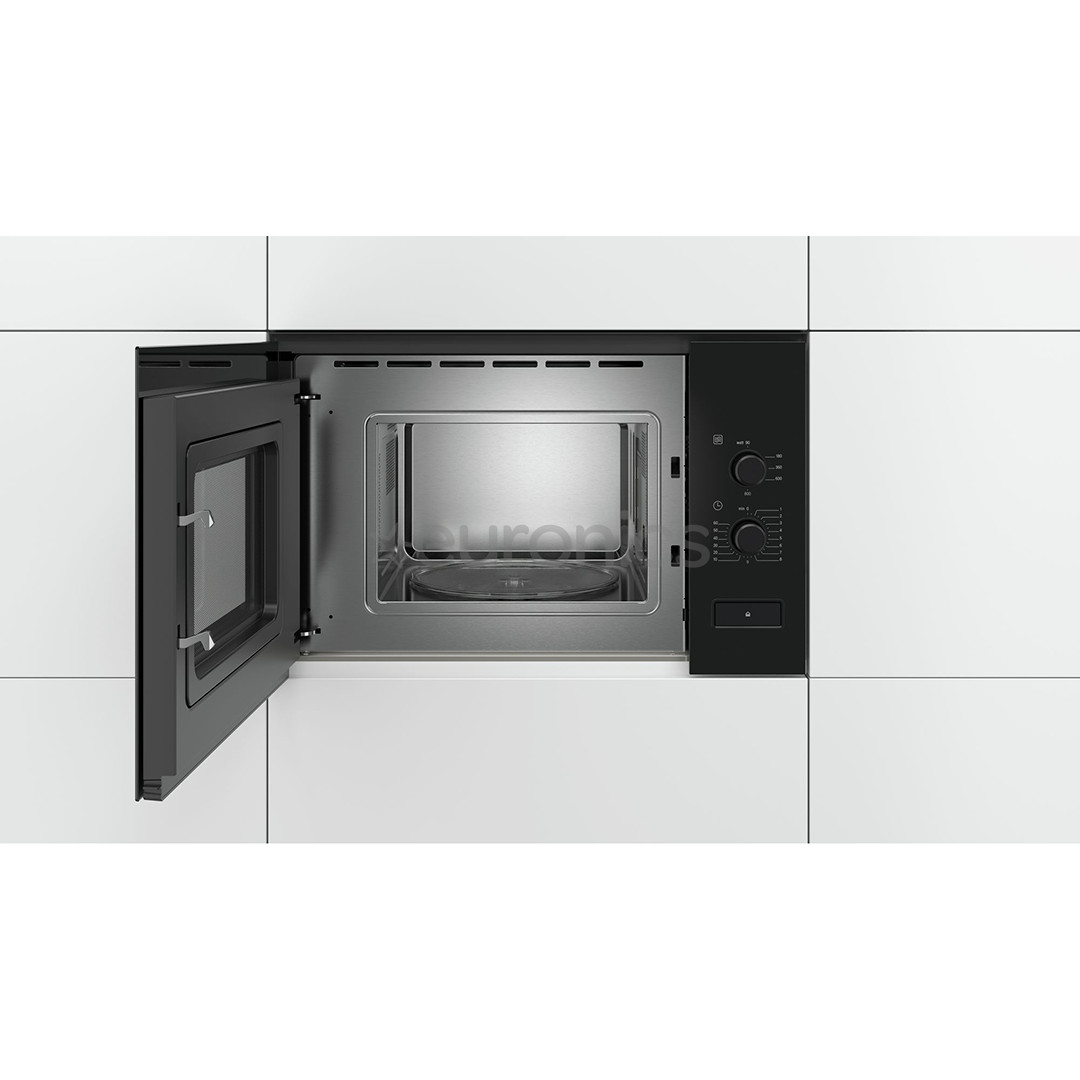 Bosch seeria 4, 20 L, 800 W, must - Integreeritav mikrolaineahi