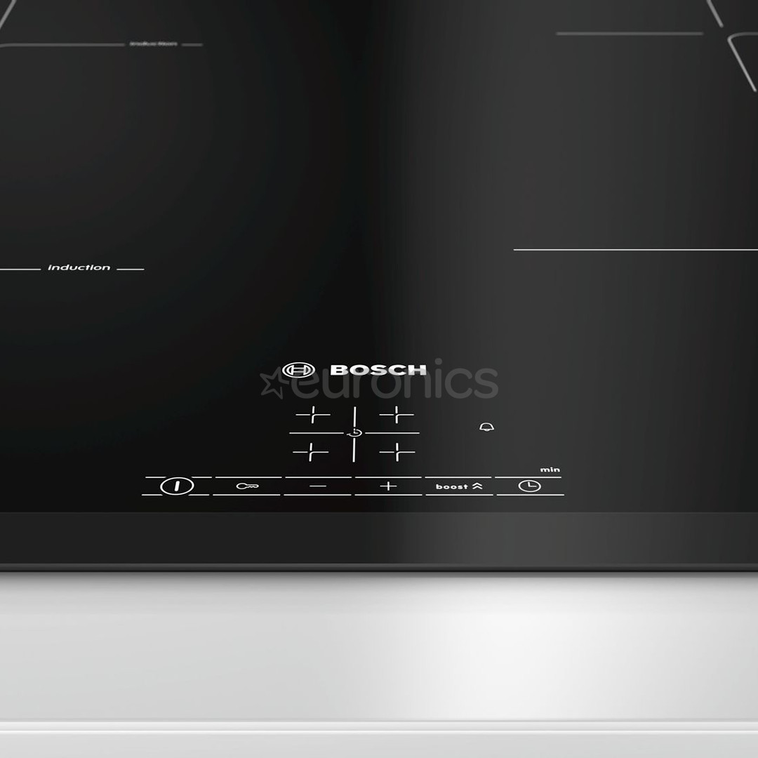 Bosch Serie  4, ширина 59,2 см, без рамы, черный - Интегрируемая индукционная варочная панель