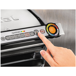 Tefal Optigrill+ with waffle plates, 2000 W, black/inox - Table grill