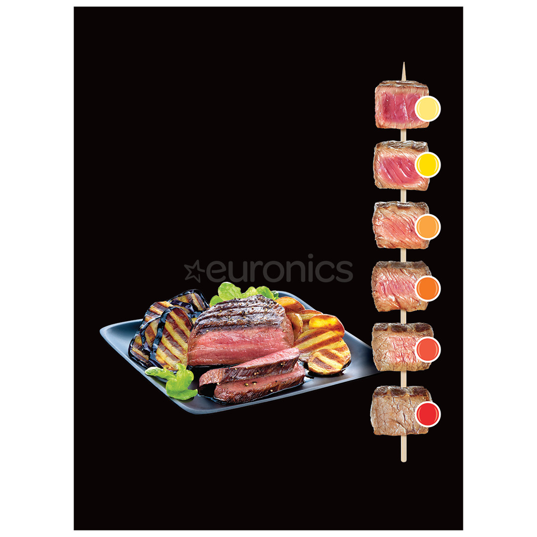 Tefal Optigrill+ with waffle plates, 2000 W, black/inox - Table grill