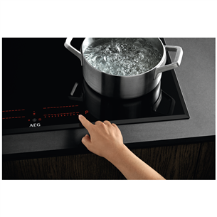 AEG, width 78 cm, frameless, black - Built-in Induction Hob