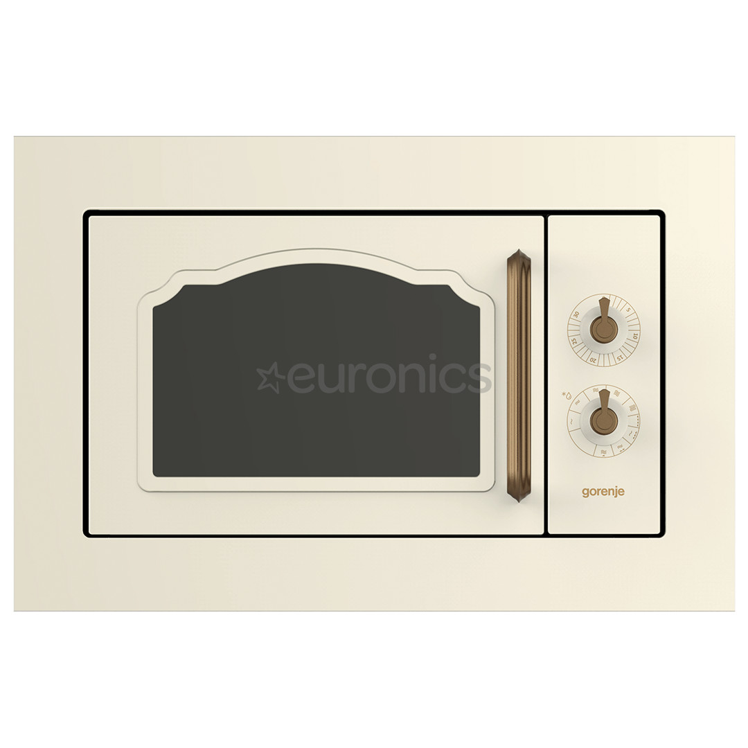 Gorenje, 23 L, 800 W, beige - Built-in Retro Microwave Oven with Grill